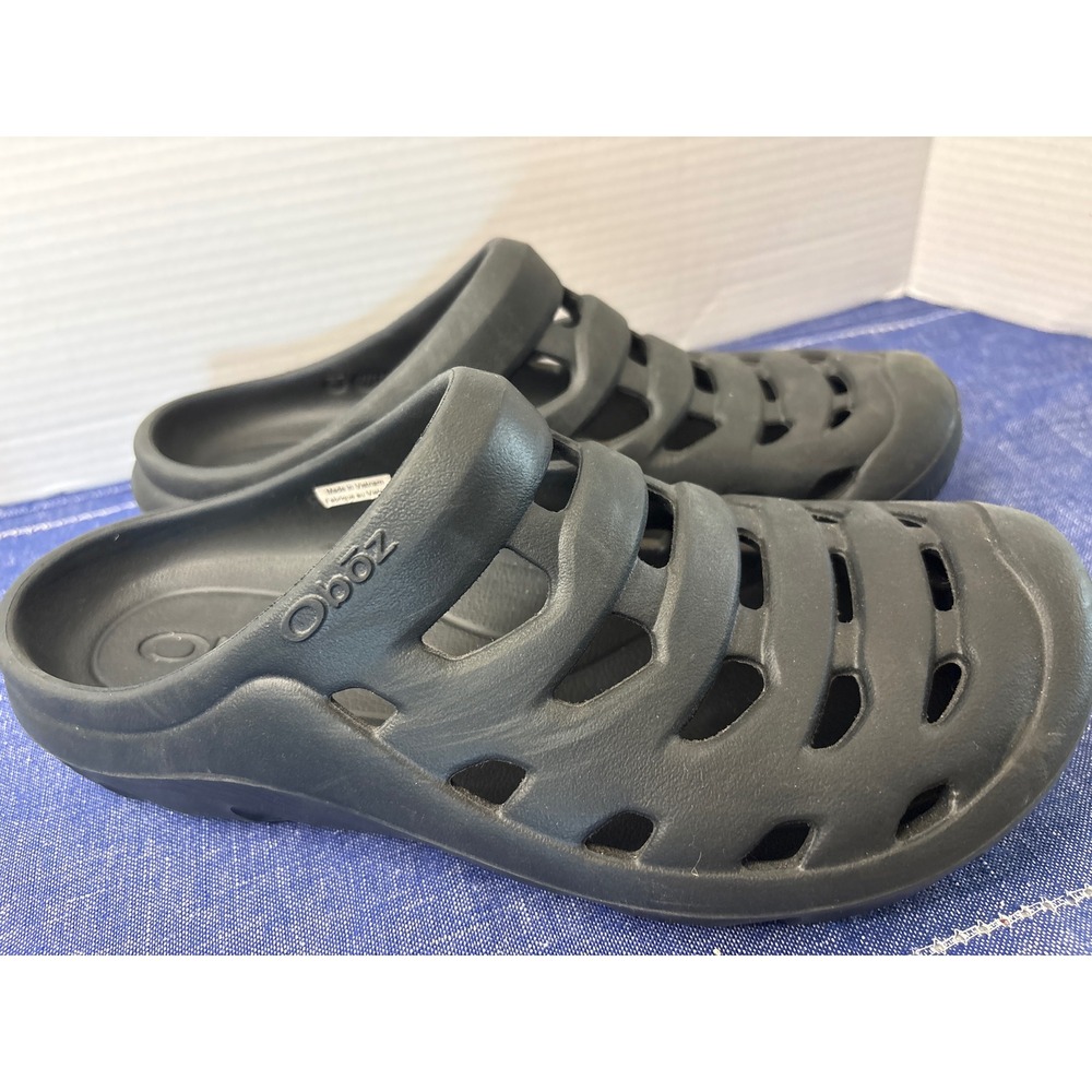 Oboz Whakatapu Recovery Slides Mens 9 Womens 11 Black Slip On Clogs Shoes